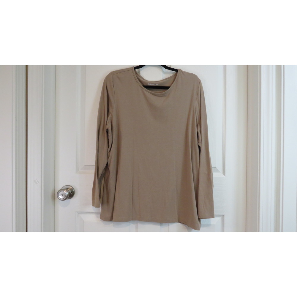 Coldwater Creek Tan Long Sleeve Tee